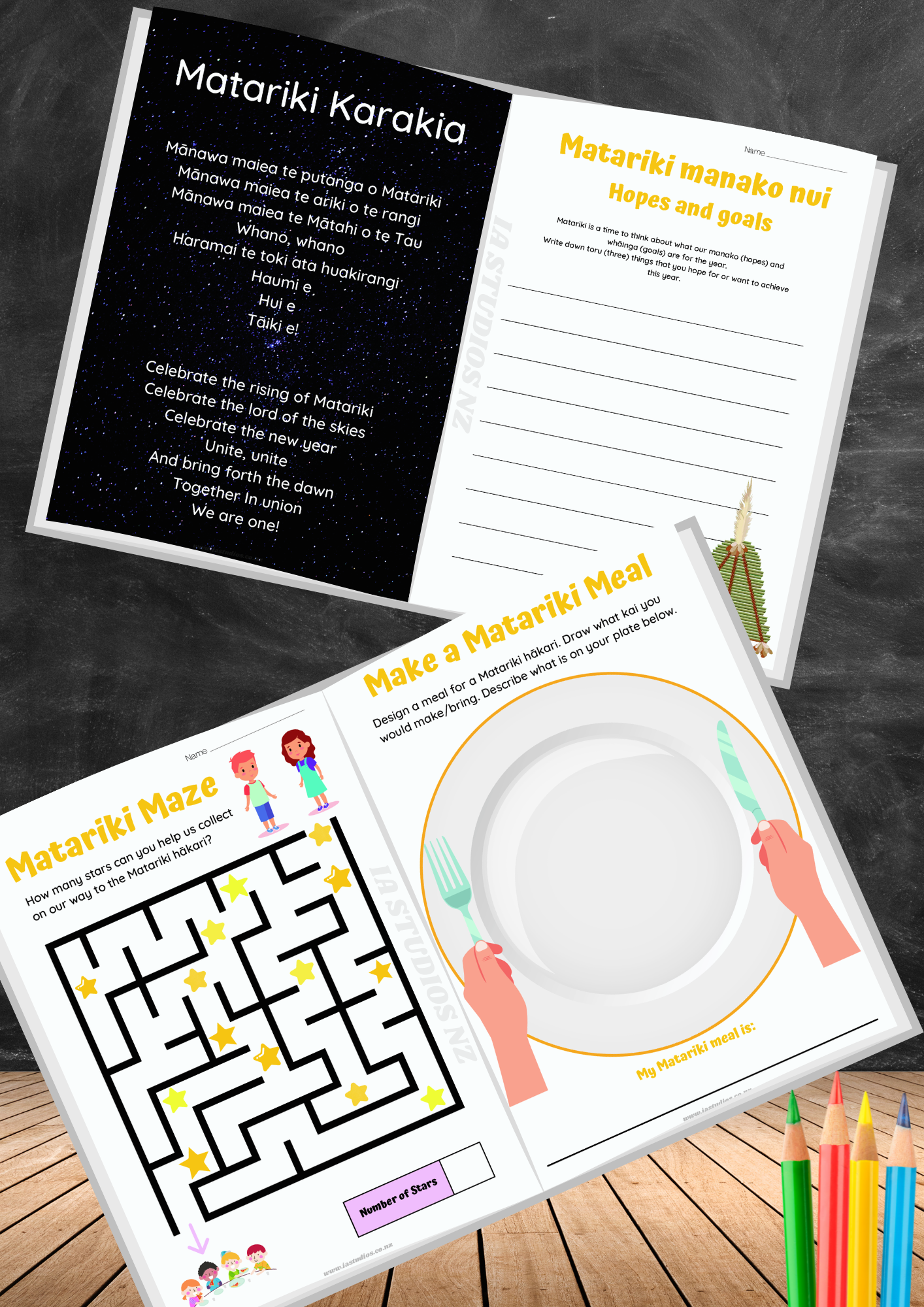 Matariki 2024 Work Sheets Resources - Ia Studios NZ - Matariki Resource - Matariki for kids - Matariki digital download - Matariki activity