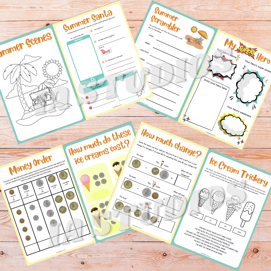 IA STUDIOS NZ Summer Theme Activity Book
