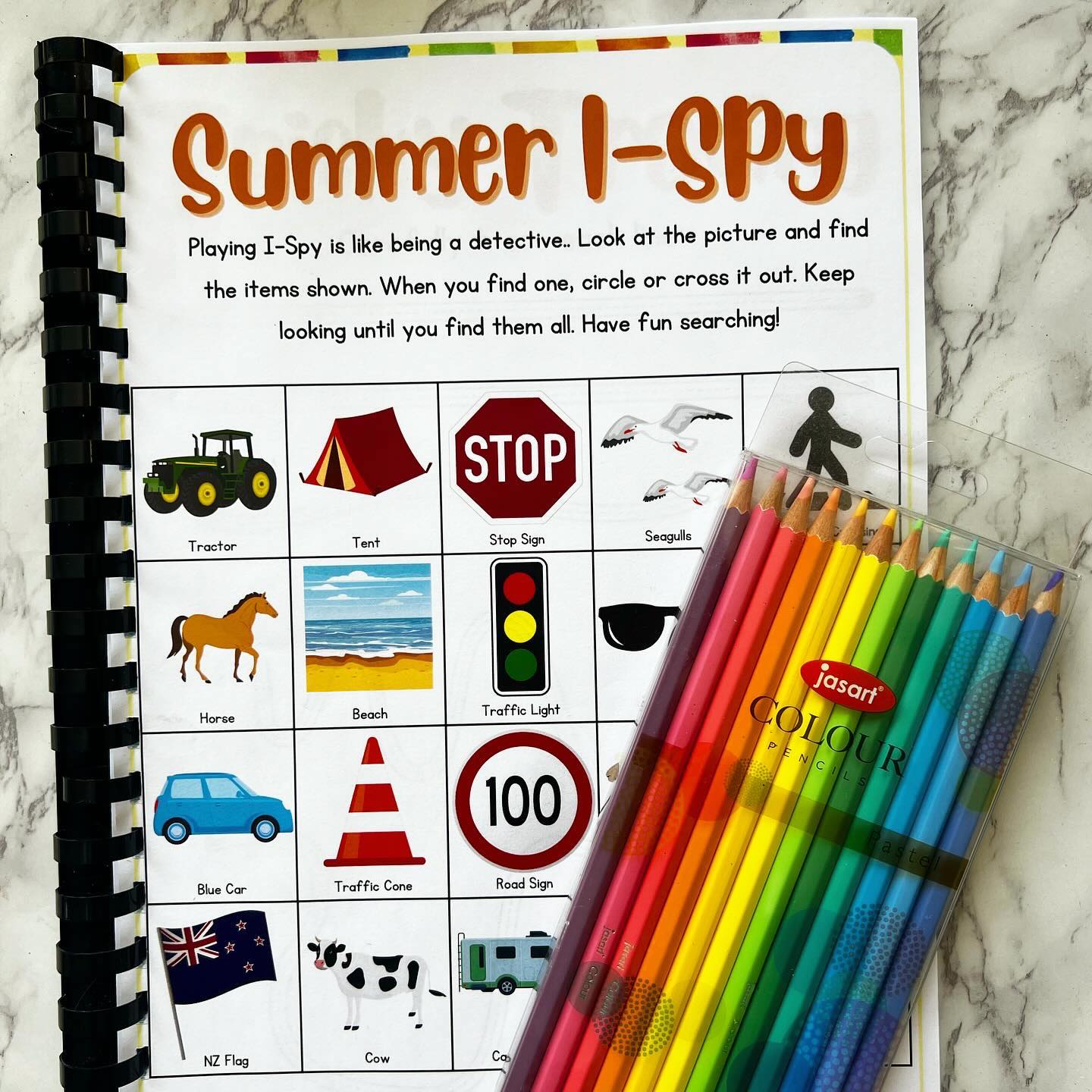 Summer Theme Busy Book / Activity Book / Activity Sheets - Age 3-5 - Ia Studios