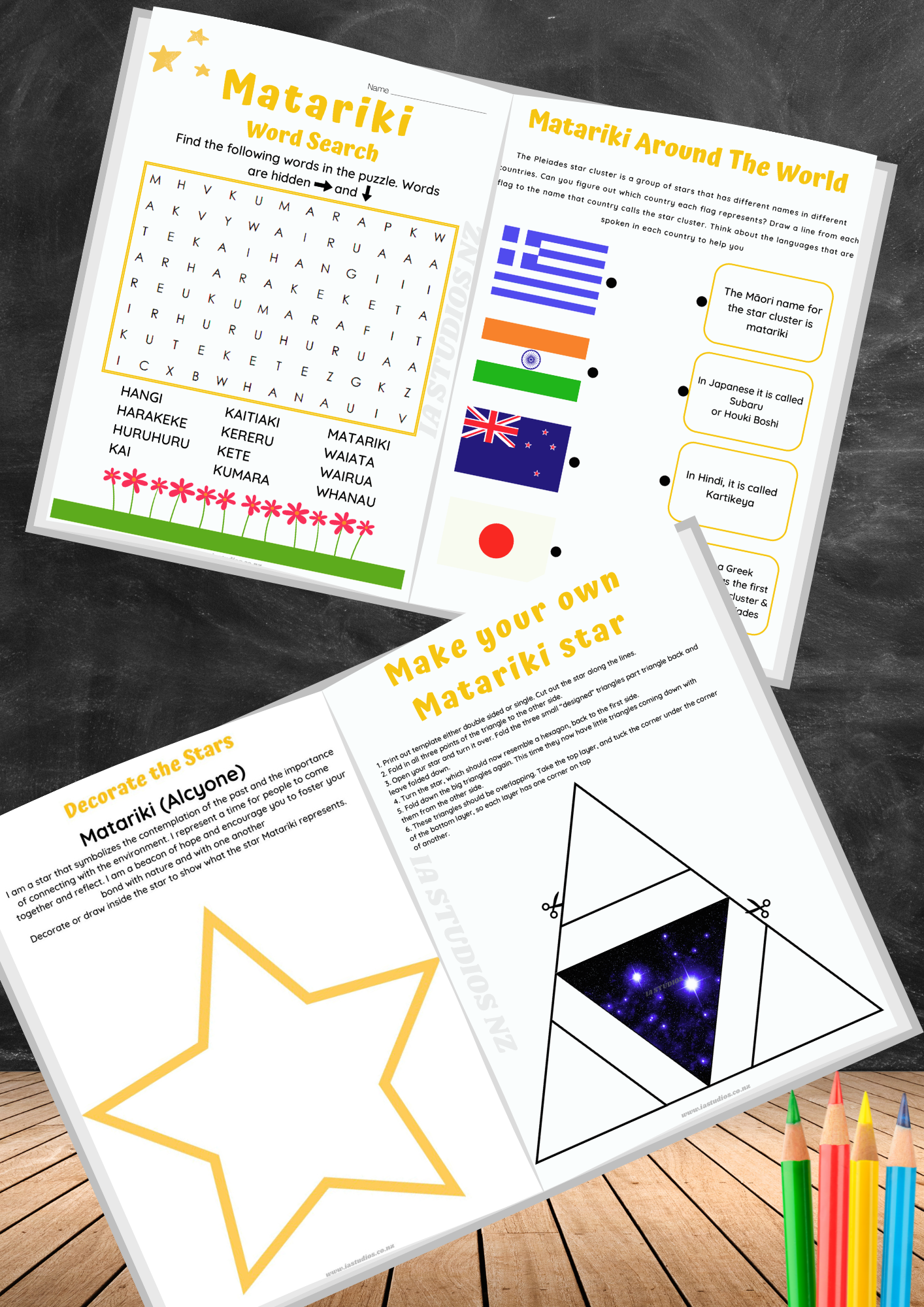 Matariki 2024 Work Sheets Resources - Ia Studios NZ - Matariki Resource - Matariki for kids - Matariki digital download - Matariki activity