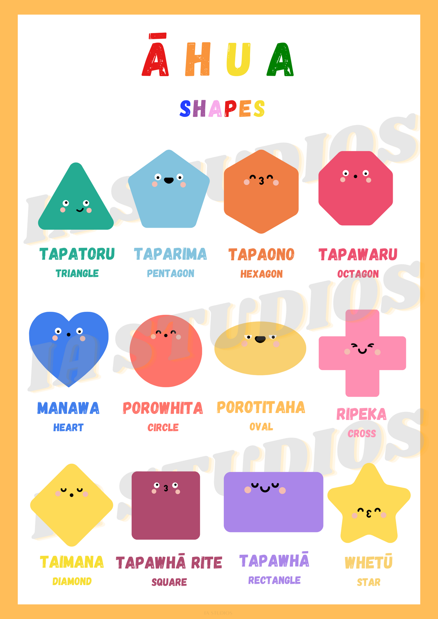 āhua - shapes - shapes in te reo maori and english - ia studios