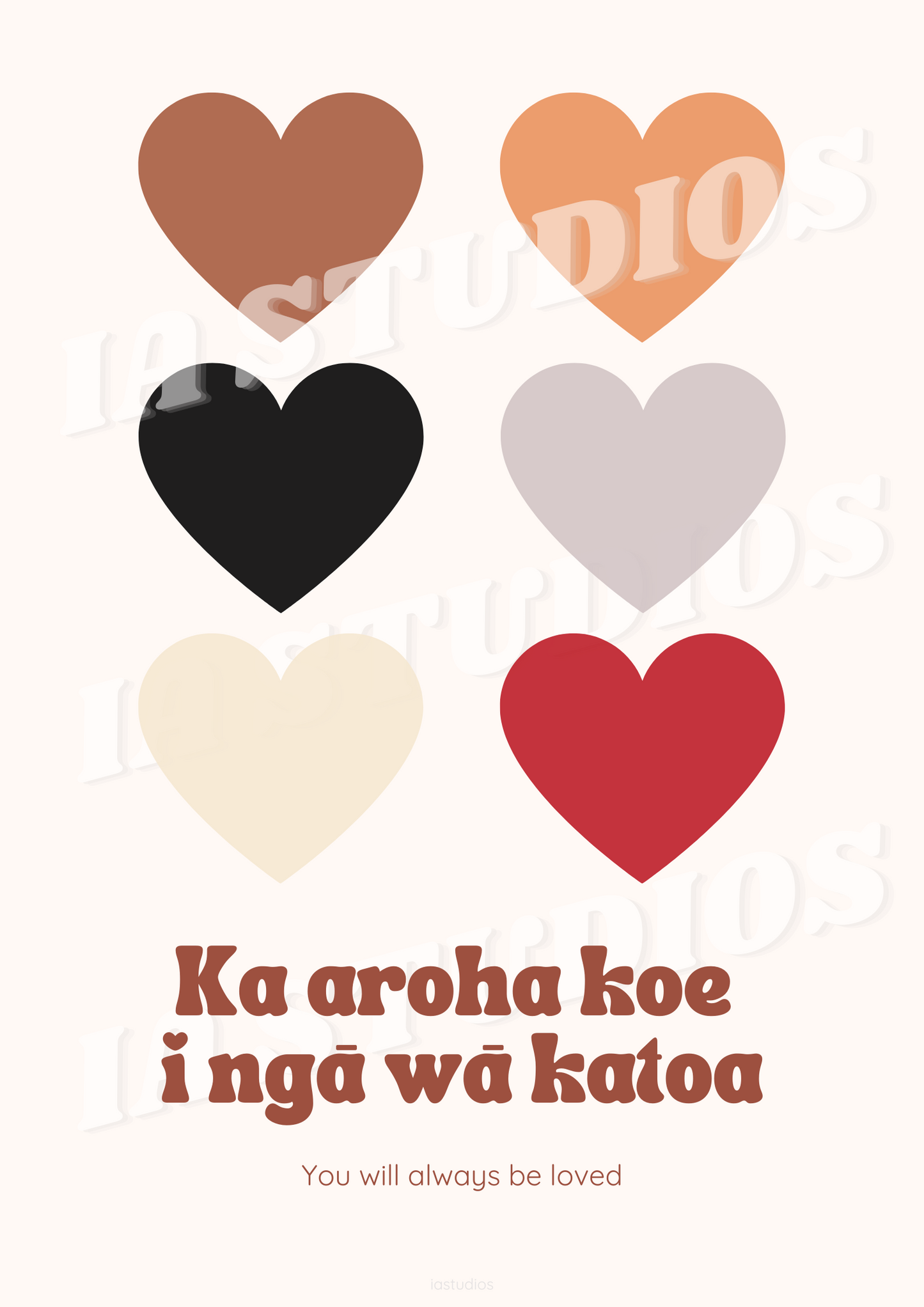 Whakatauki Maori Proverb Ka aroha koe i ngā wā katoa – You will always be loved. Digital download Ia Studios NZ