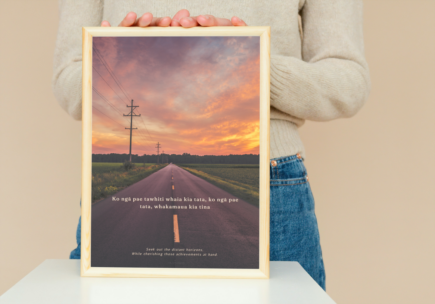 Ko ngā pae tawhiti whaia kia tata, ko ngā pae tata, whakamaua kia tina.
Seek out the distant horizons,
While cherishing those achievements at hand.
Whakatauki. Digital Download Ia Studios