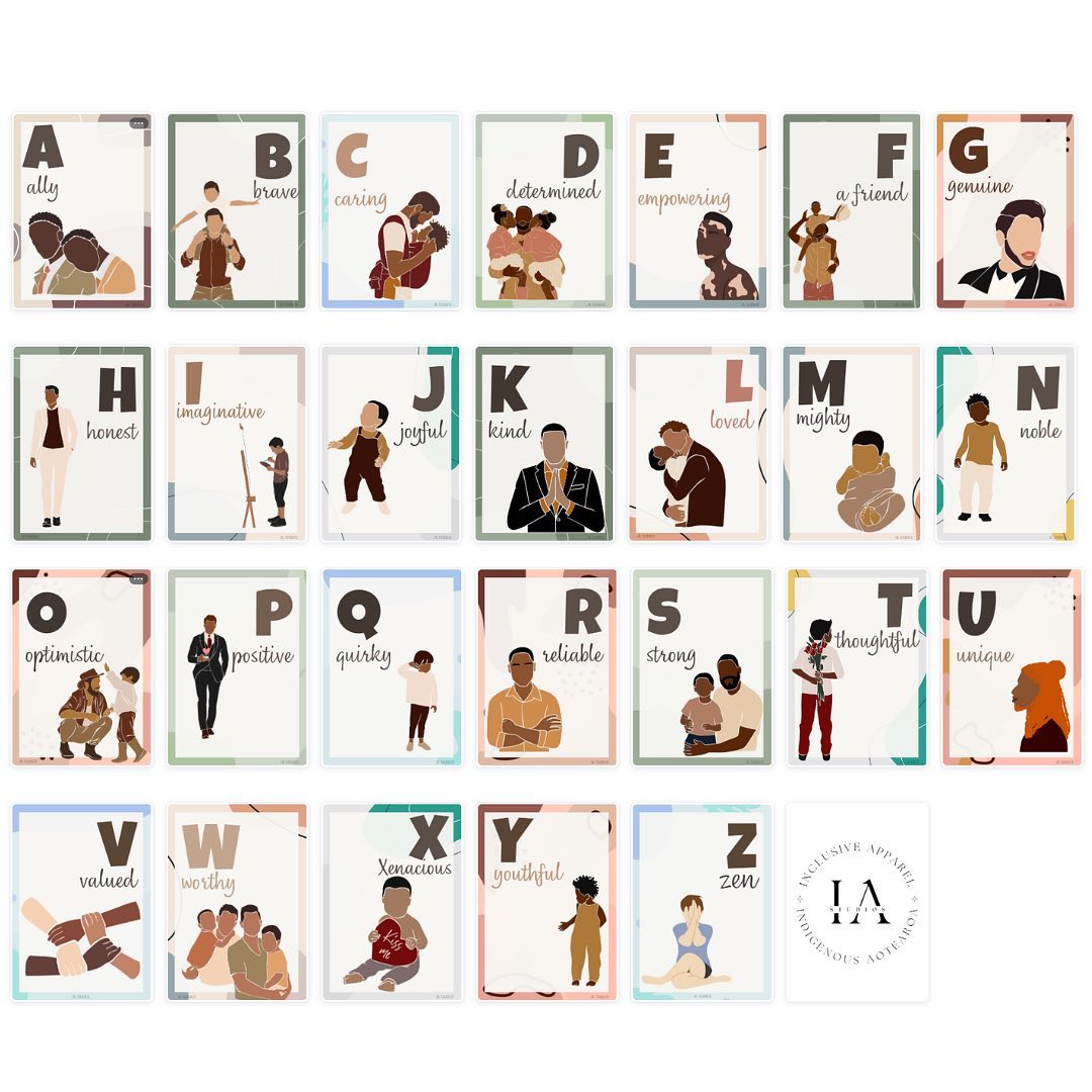 Empowering boys ABCs digital download Ia Studios