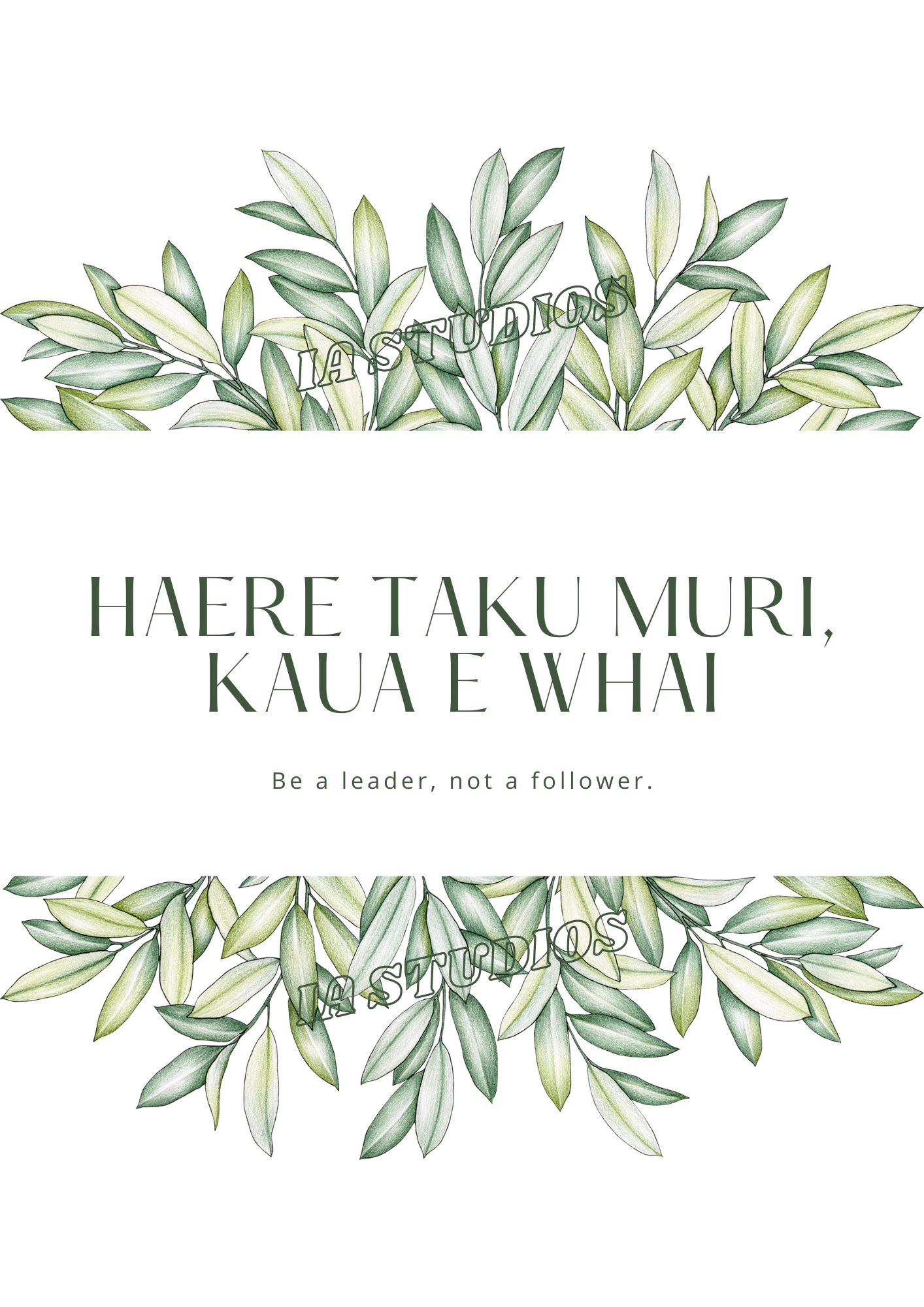 Haere Taku Mauri whakatauki digital download - Ia Studios