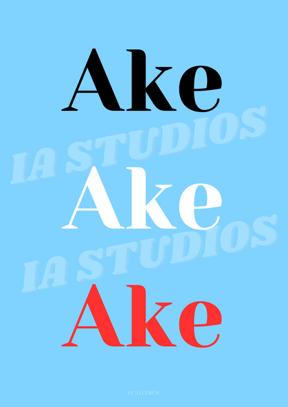 AKE AKE AKE PRINT IA STUDIOS