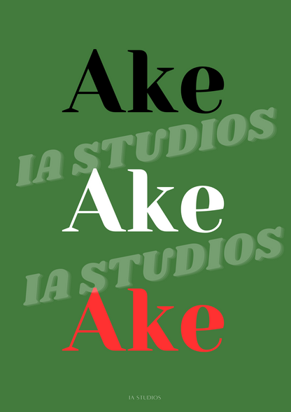 AKE AKE AKE PRINT IA STUDIOS