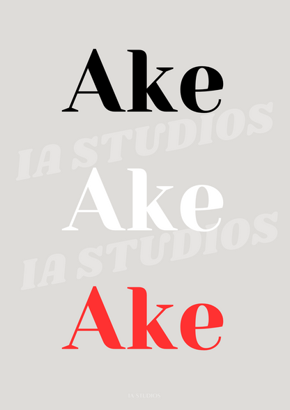 AKE AKE AKE PRINT IA STUDIOS