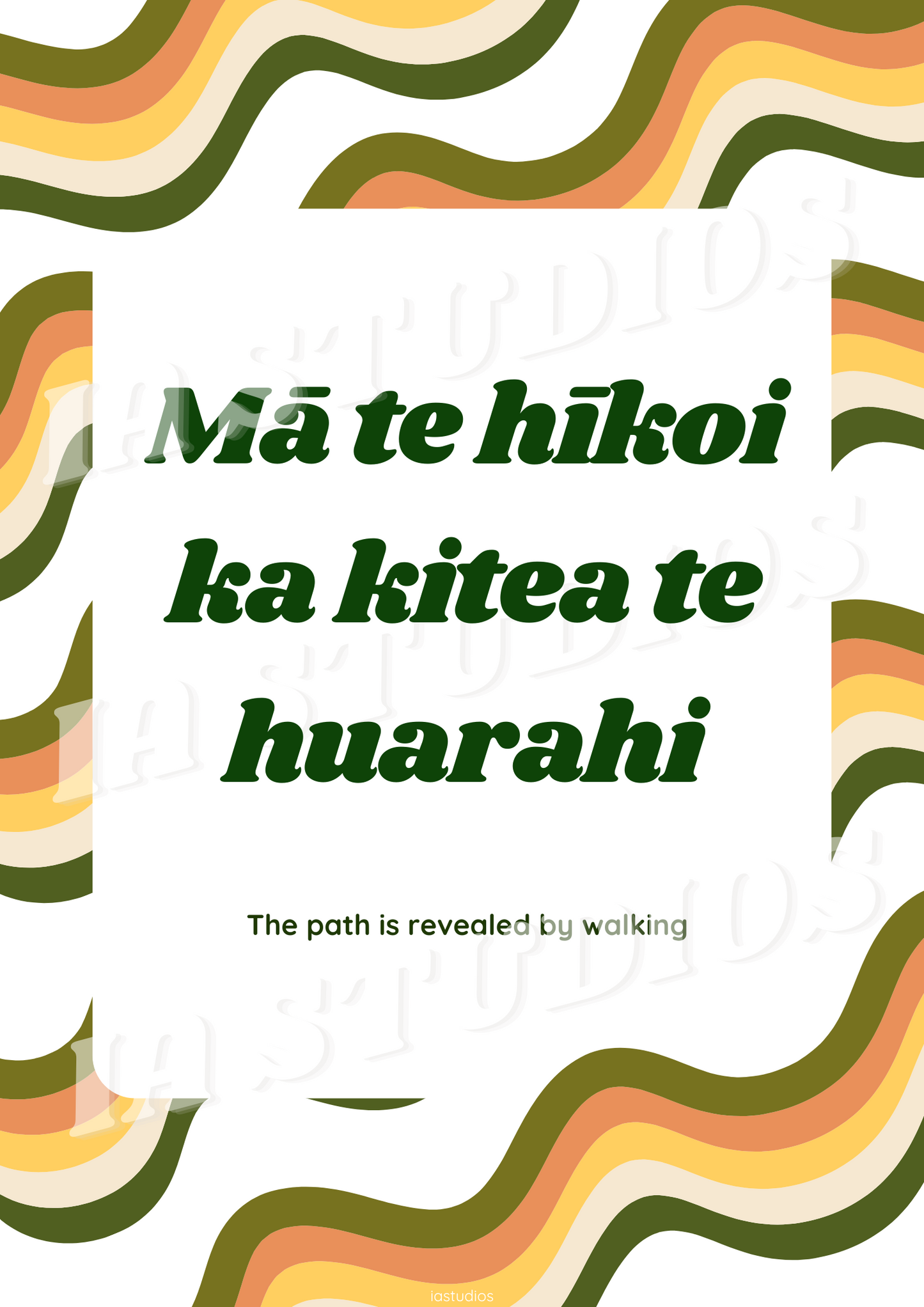 Mā te hīkoi ka kitea te huarahi whakatauki - Digital Download