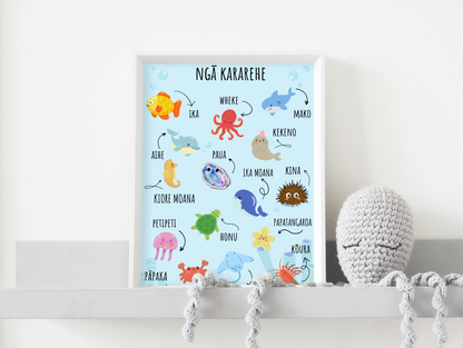 Ngā Karahere - Te Reo Māori Sea Animals 