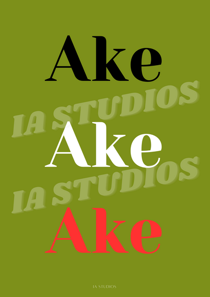 AKE AKE AKE PRINT IA STUDIOS