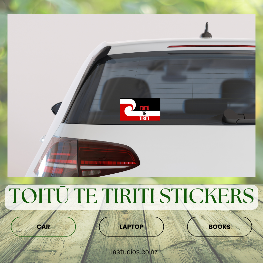 TOITŪ TE TIRITI CAR BUMPER STICKER STICKER IA STUDIOS