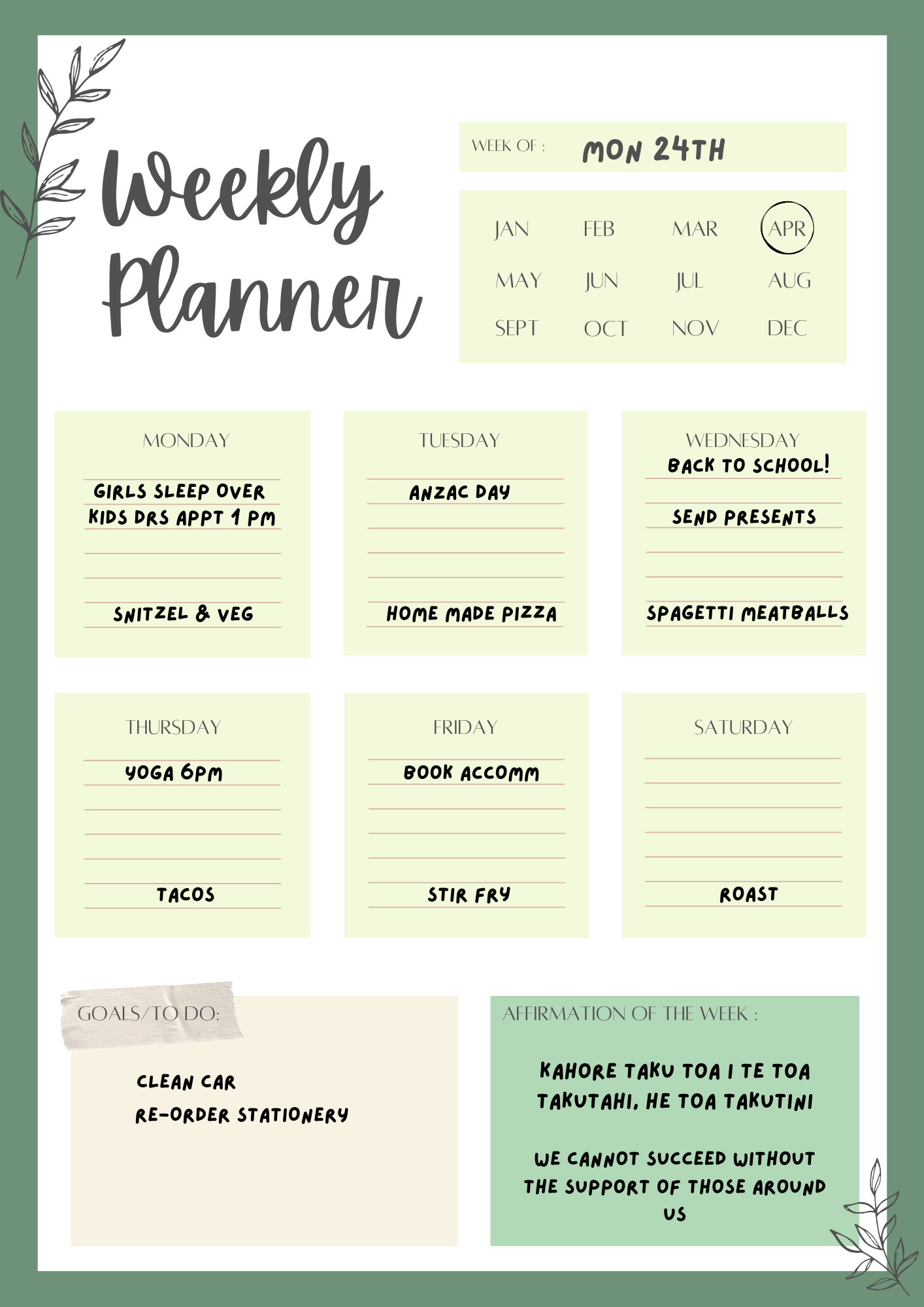 Weekly planner - Digital Planner - Ia Studios 