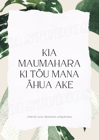 Kia maumahara ki tōu mana āhua ake - Whakatauki - Ia Studios  Digital Download
