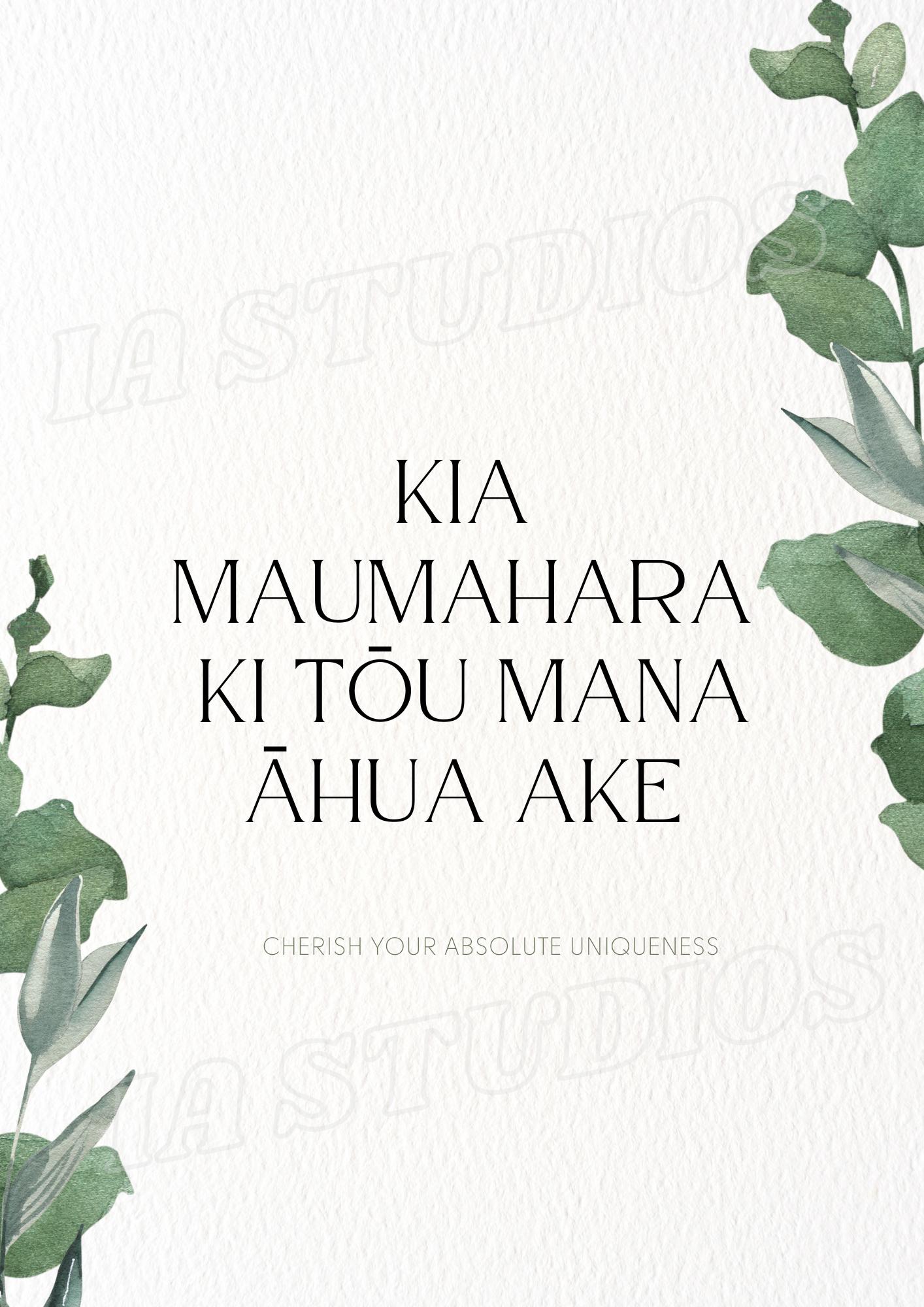 Kia maumahara ki tōu mana āhua ake - Whakatauki - Ia Studios  Physical Print
