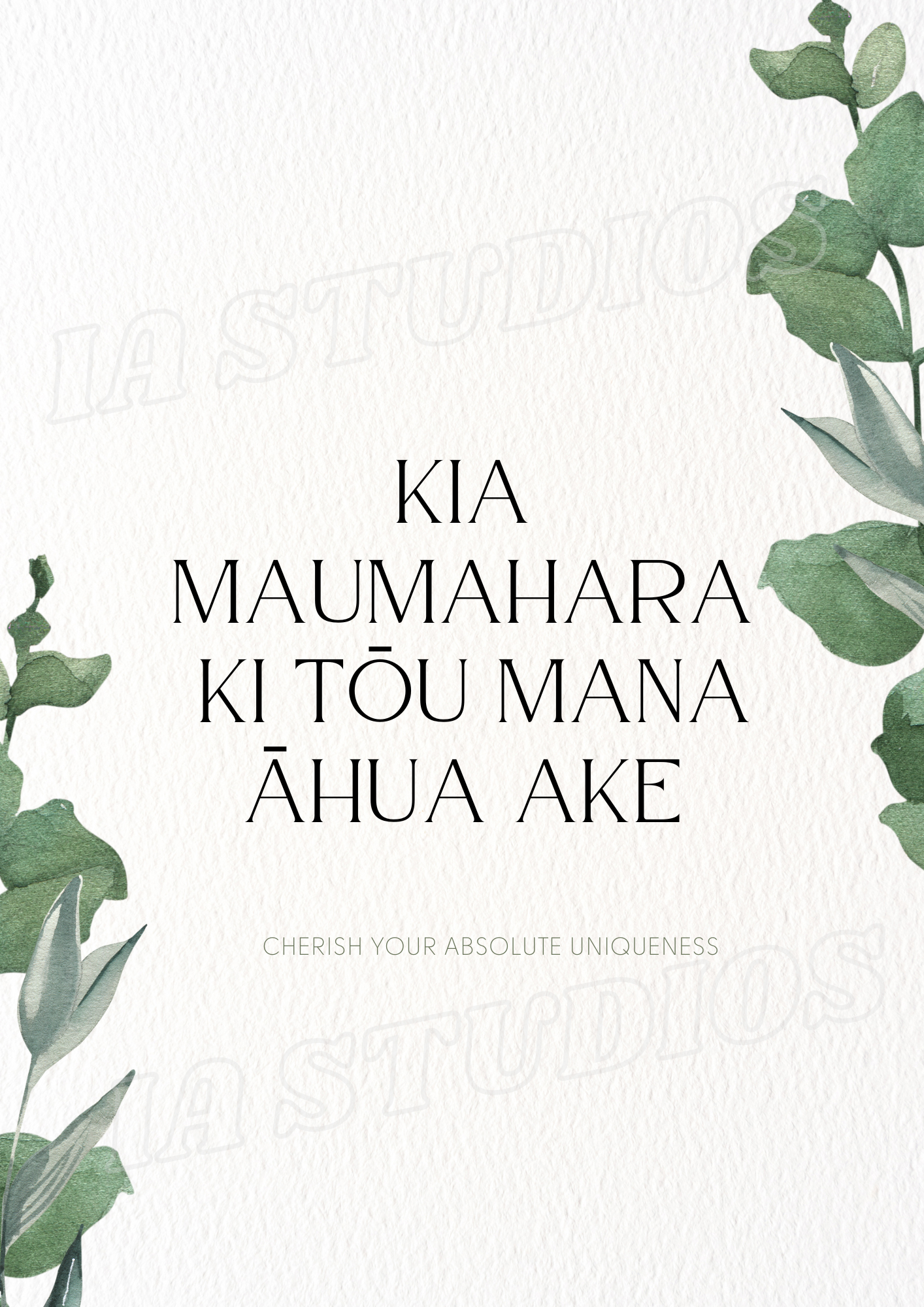 Kia maumahara ki tōu mana āhua ake - Whakatauki - Ia Studios  Digital Download