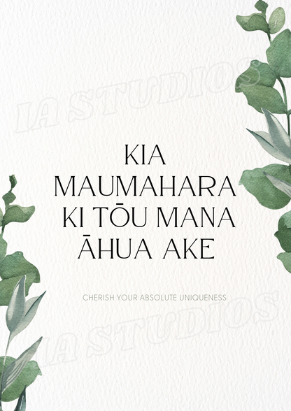 Kia maumahara ki tōu mana āhua ake - Whakatauki - Ia Studios  Digital Download